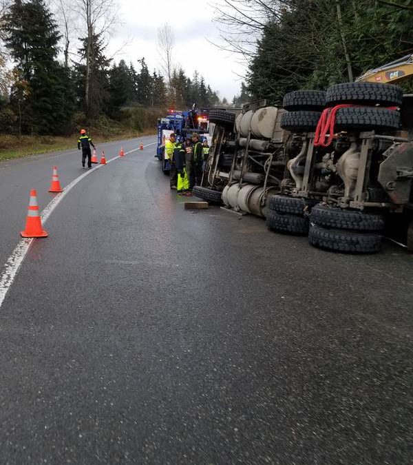 Overturned End Dump In Kirkland, WA