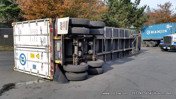 Container Tip Over Recovery Auburn, WA