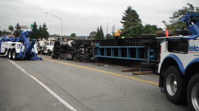 Tip Over in Auburn, WA Truck Recovery