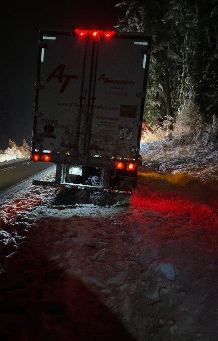 Snowslide at 61 Needs Heavy Duty Towing