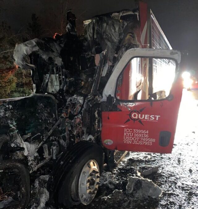 Burnt Tractor and Trailer Recovery