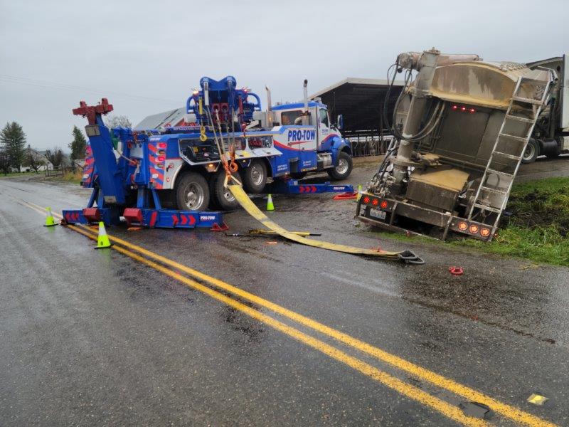 Feed Truck in the Ditch Needs Heavy Duty Towing