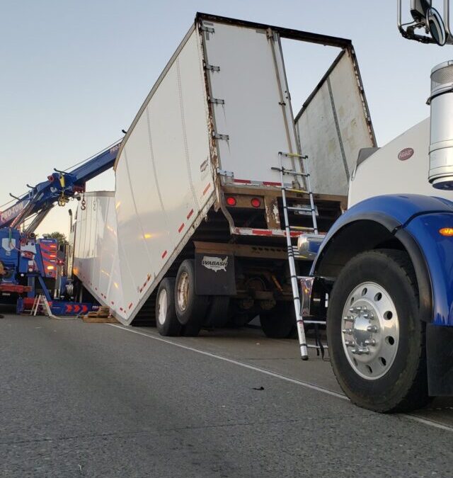 Wrecked Trailer in Renton, WA