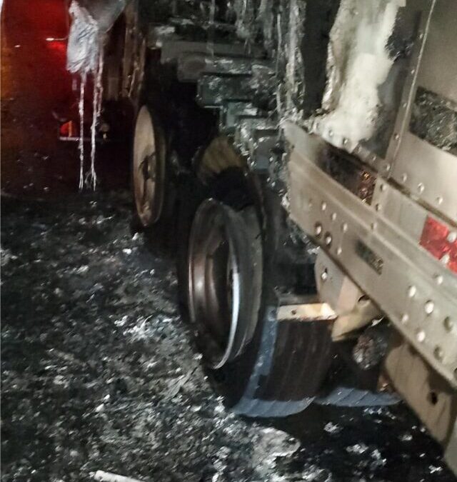 Trailer Fire Recovery on the I-5