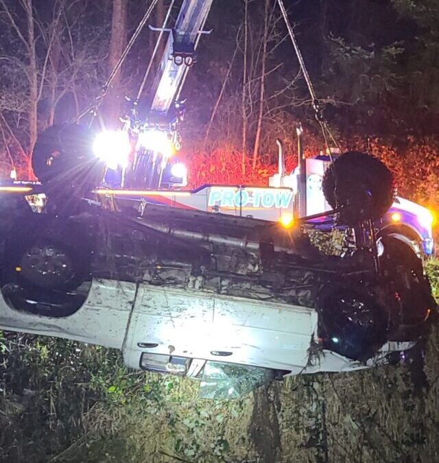 Smashed Silverado in Sumner