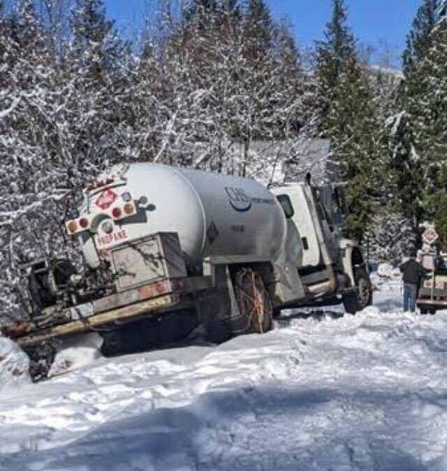 Stuck Propane Truck Unstuck