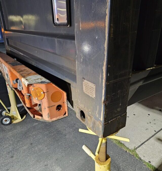 Wrecker Service for a Container off its Chassis