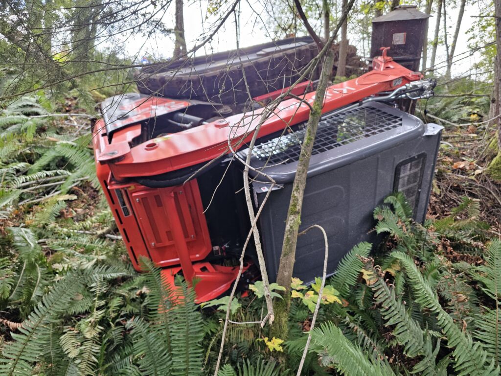 Kubota in the ditch needs heavy equipment recovery
