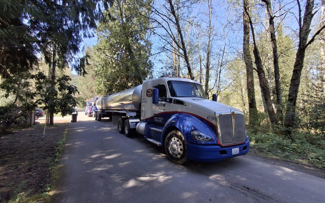 Emergency fleet towing for a dairy tanker